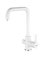 Смеситель для кухни Paulmark Logas, белый матовый полностью, Lo213021-431TW(WH), Paulmark