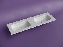 Раковина накладная мебельная CERAMICANOVA Грация (Grace) прямоугольная 1410x457x137 мм , с двумя чаш
