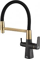 Смеситель ZorG Steel Hammer SH 818-6 BLACK BR для кухонной мойки