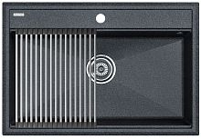 Мойка Paulmark STEPIA 80, IT-GRANIT + Ролл-мат Paulmark STEP брашированная нерж. сталь, PM117551-DG+
