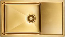 Мойка Paulmark нерж. сталь Paulmark GERBERG 78F UNI, PM217844-BG, брашированное золото, 780х440мм, P