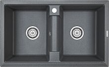 Мойка Paulmark TANDEM 80/2, IT-GRANIT, PM238150-DG, графит, 810х500 мм, Paulmark