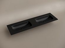 Раковина накладная мебельная CERAMICANOVA Грация (Grace) прямоугольная 1610x457x137 мм, с двумя чаша