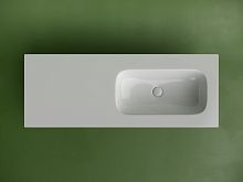 Раковина накладная Грация (Grace) чаша справа без отв под смеситель 1210x457x137 белый CN7021wx