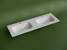 Раковина накладная мебельная CERAMICANOVA Грация (Grace) прямоугольная 1410x457x137 мм, с двумя чаша