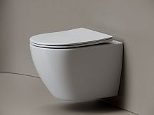 Унитаз подвесной Ceramicanova Мия (Mia) 52 см торнадо сиденье микролифт крепления белый CN1805T